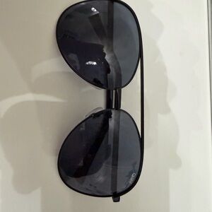 Quay Vivienne Black Aviator Sunglasses